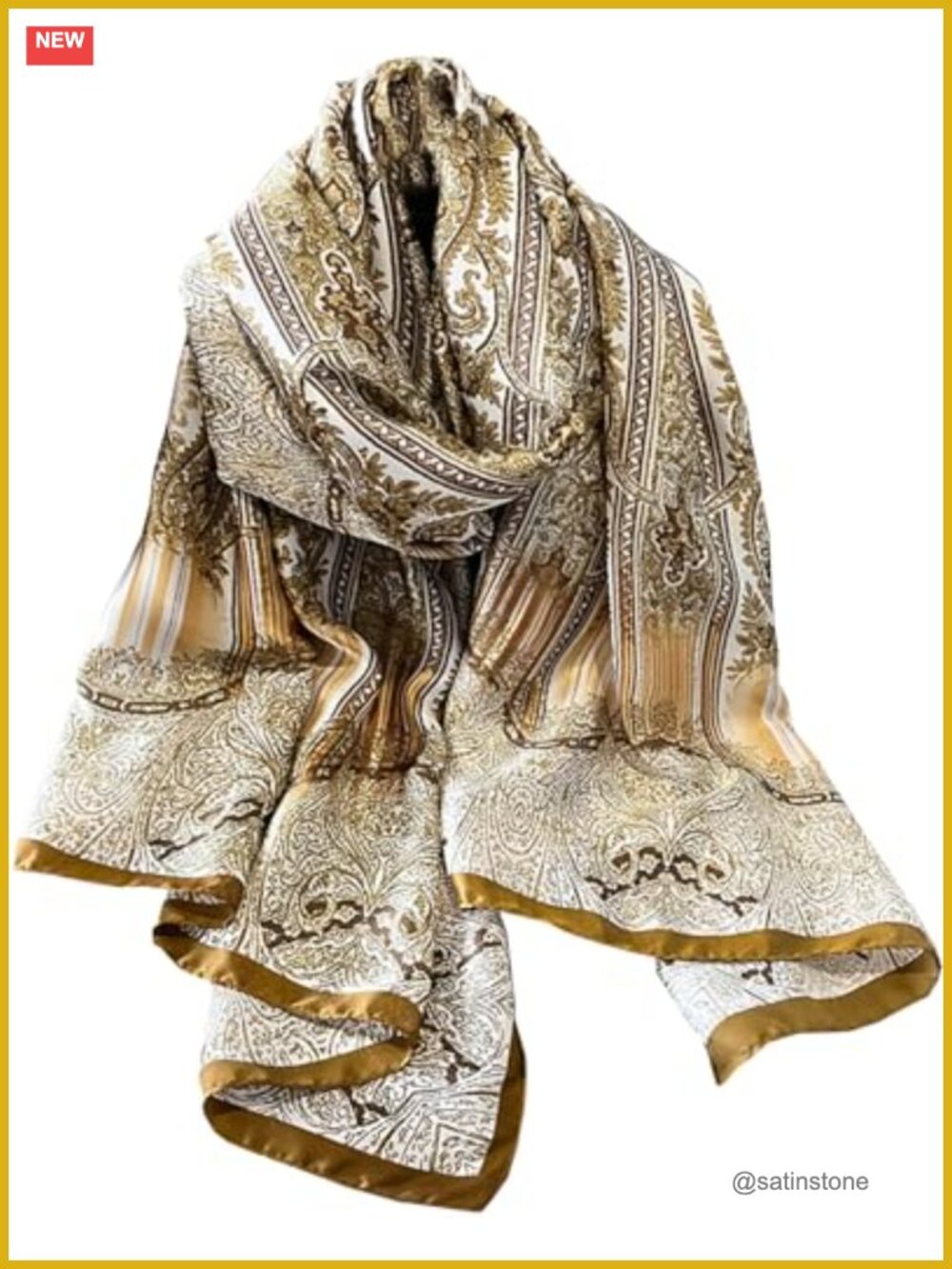 Elegant Silky Satin Scarf Shawl Wrap for Women Evening Party Dressy Lightweight